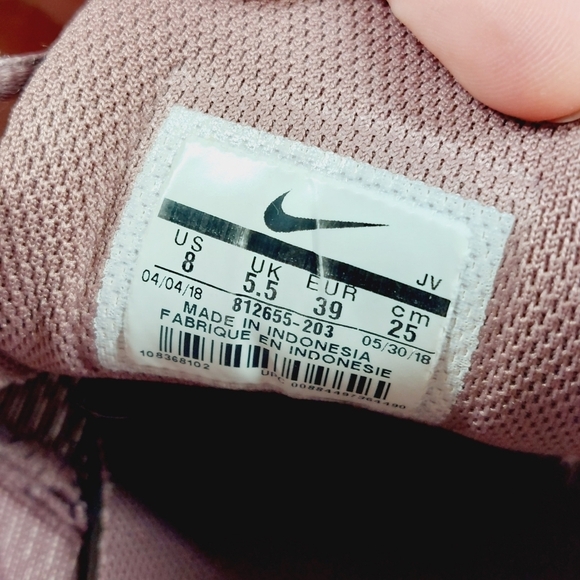 Nike Women's Tanjun Smokey Mauve / White Ankle-High Running Sneakers H1024 - Picture 8 of 9